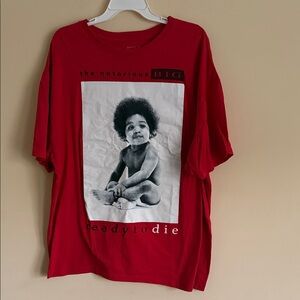 The Notorious B.I.G. "Ready to Die" Red Graphic T-Shirt - Brooklyn Mint Sz 2xL